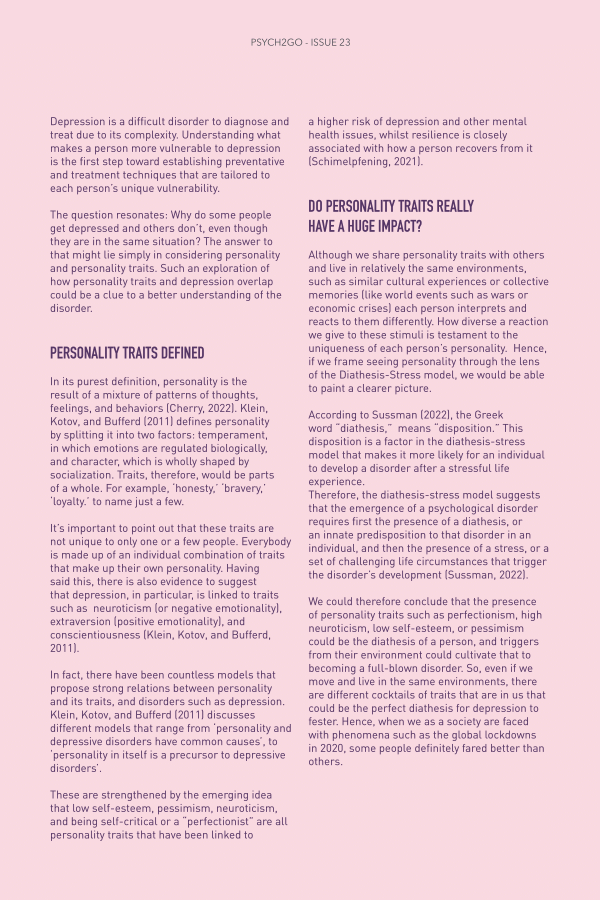 Psych2Go Magazine #23 - Major Depressive disorder (Physical)