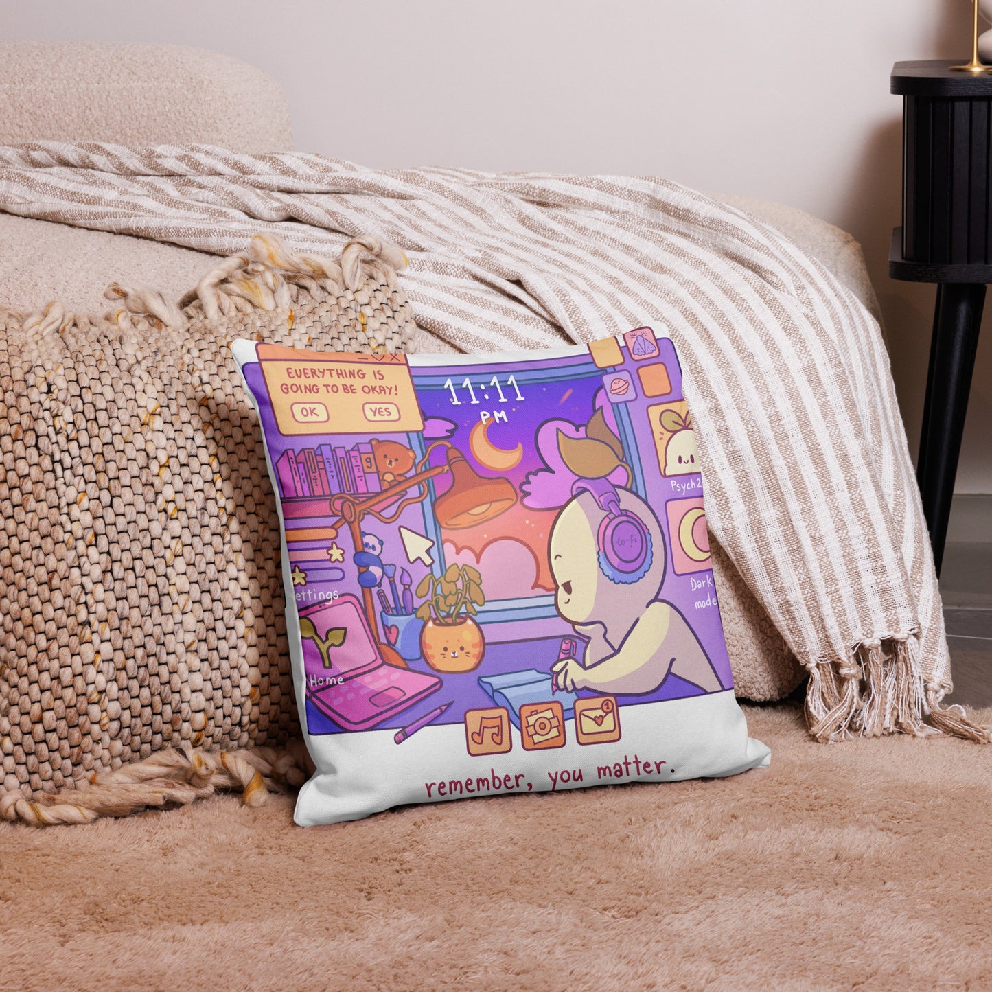 PSI Light and Day You Will Be Okay Premium Pillow