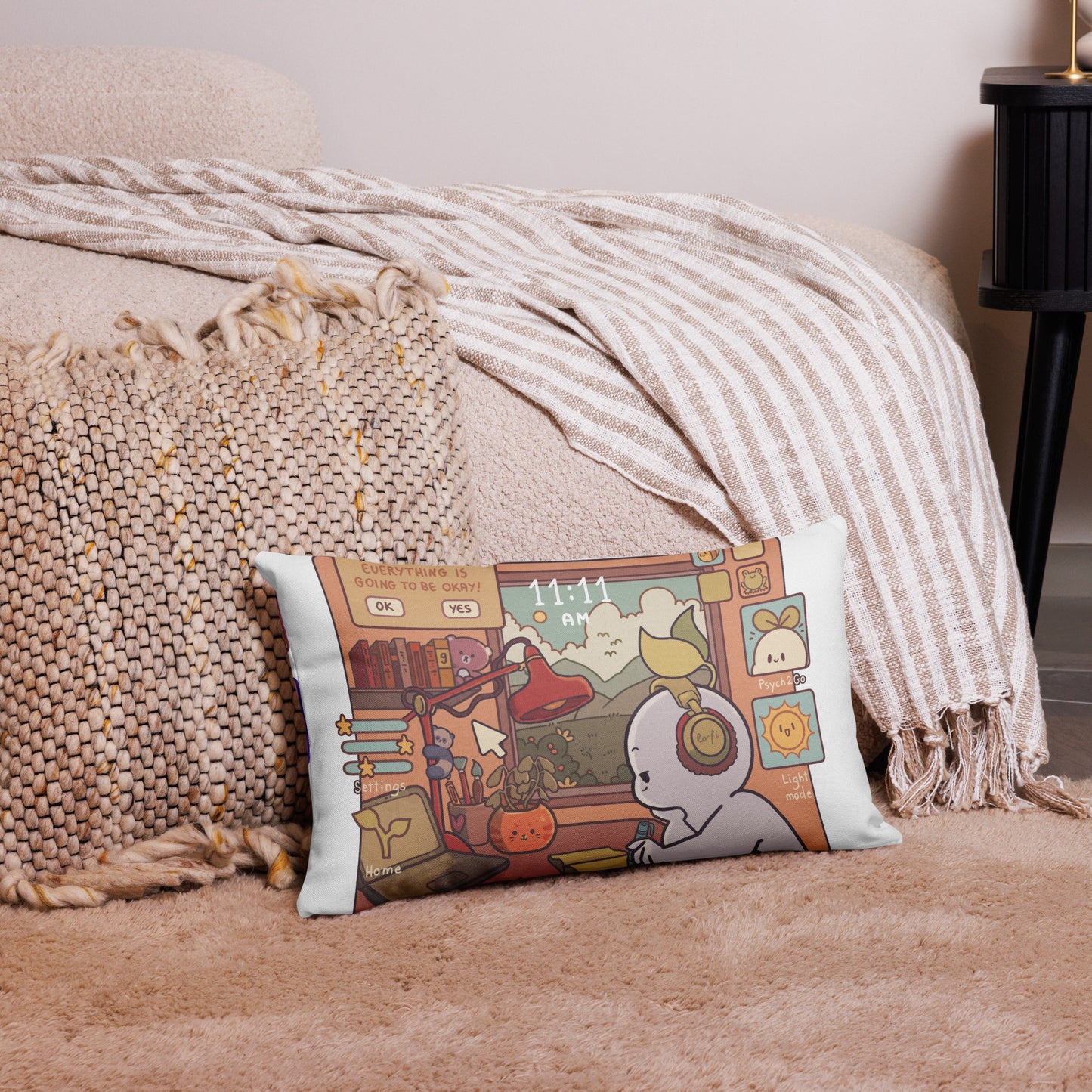 PSI Light and Day You Will Be Okay Premium Pillow
