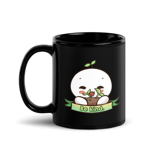 Be Kind Black Glossy Mug