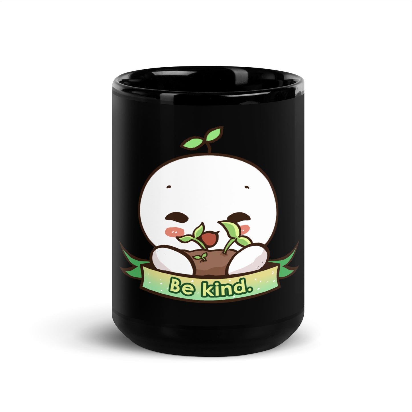 Be Kind Black Glossy Mug
