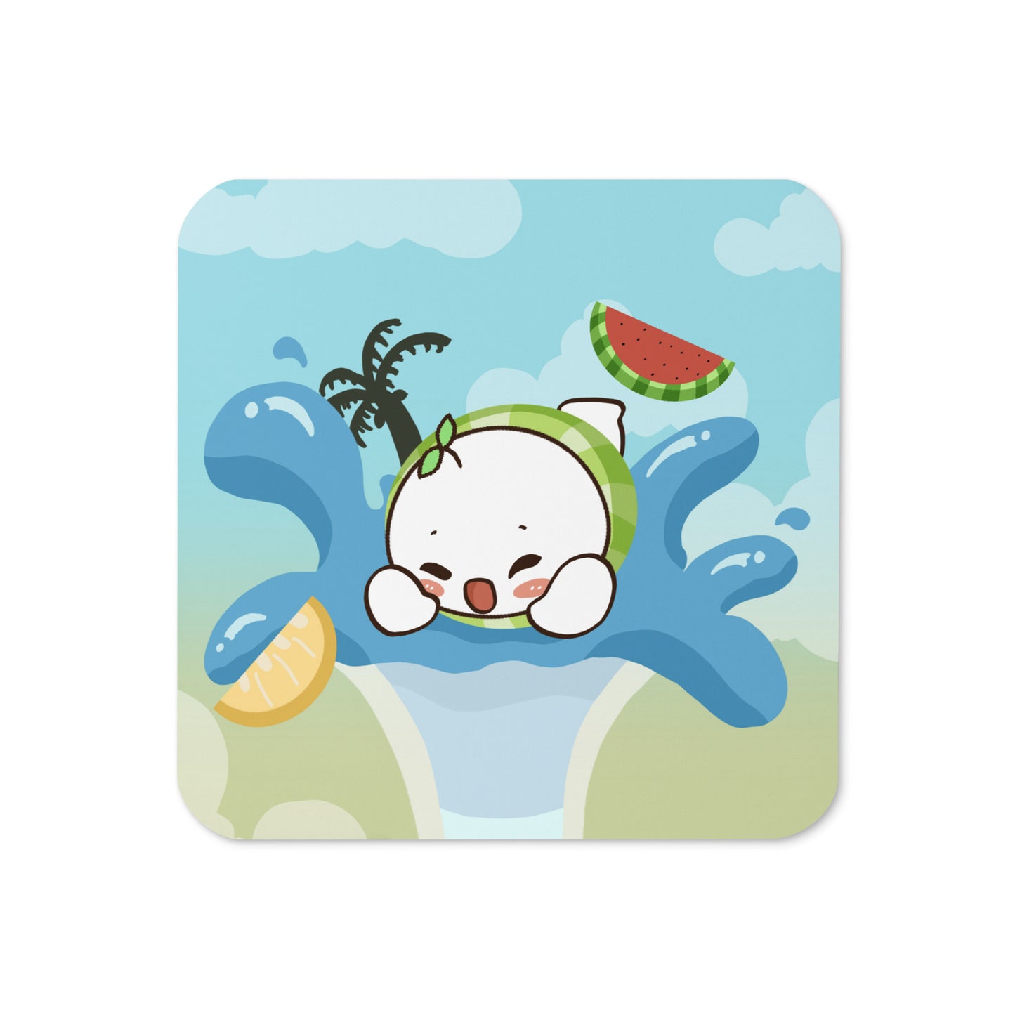 Summer Psi Cork-back coaster