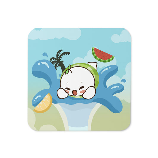 Summer Psi Cork-back coaster