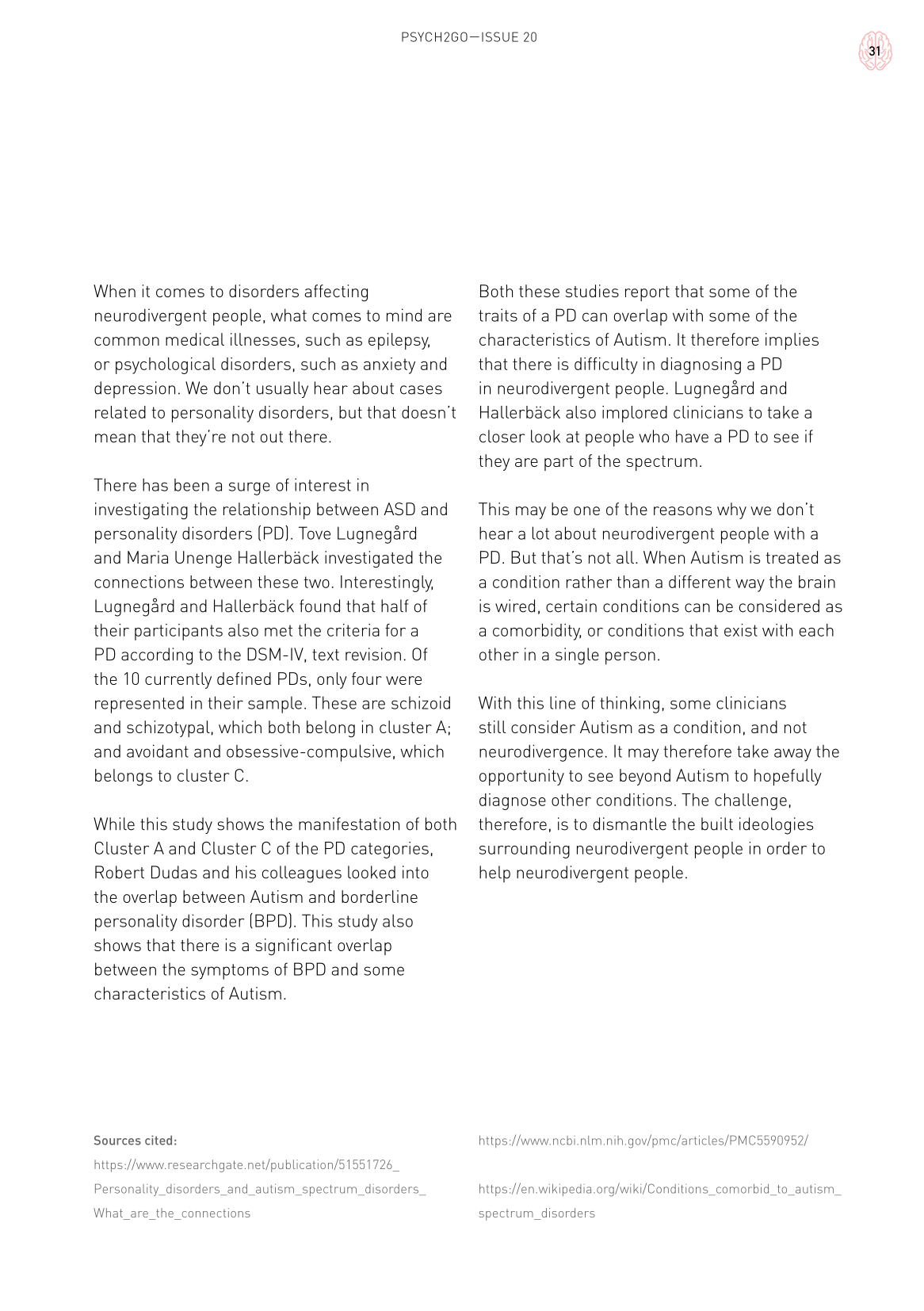 Psych2Go Magazine #20 - Autism Spectrum disorder (Physical)