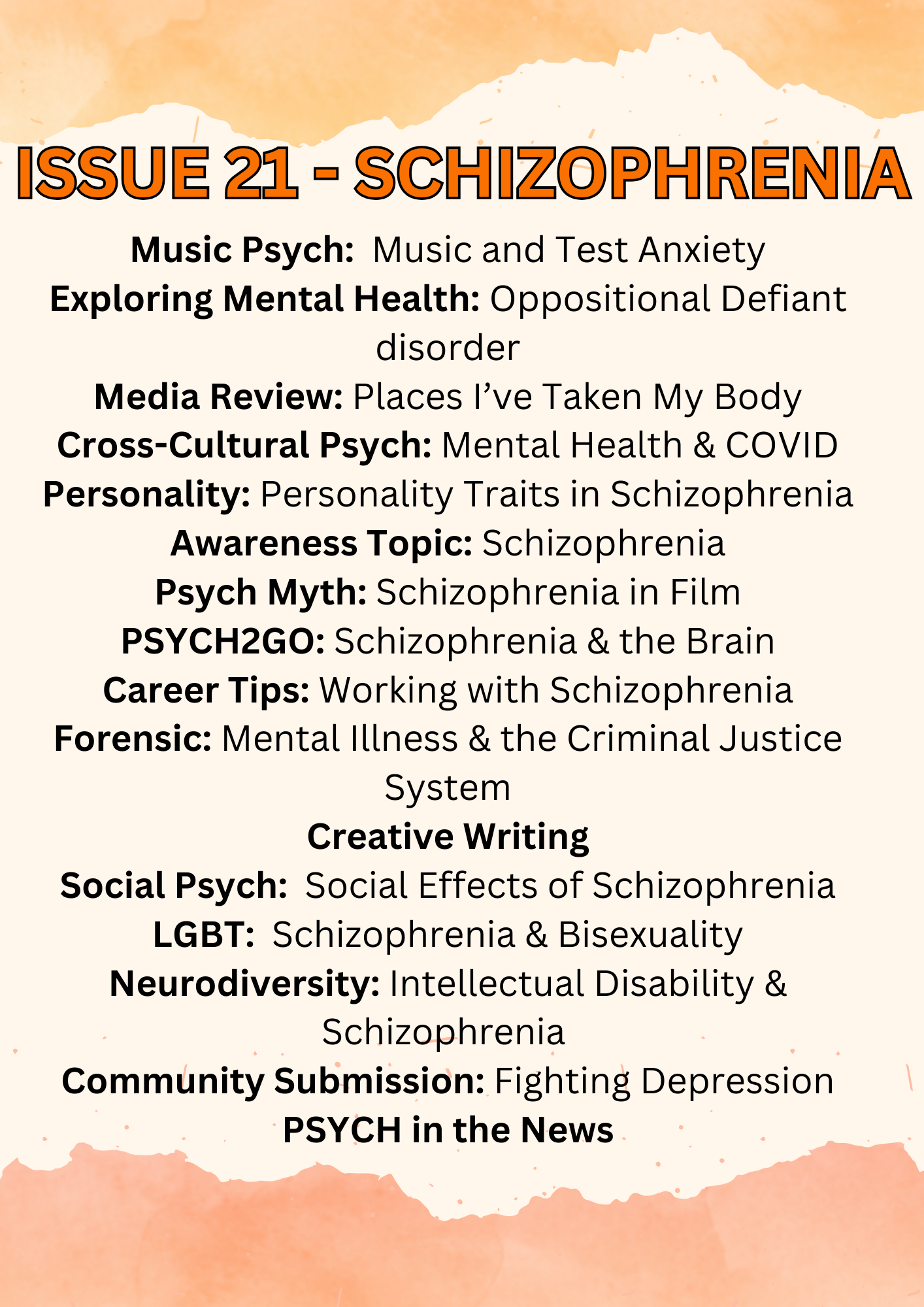 Psych2Go Magazine #21 - Schizophrenia disorder (Physical)