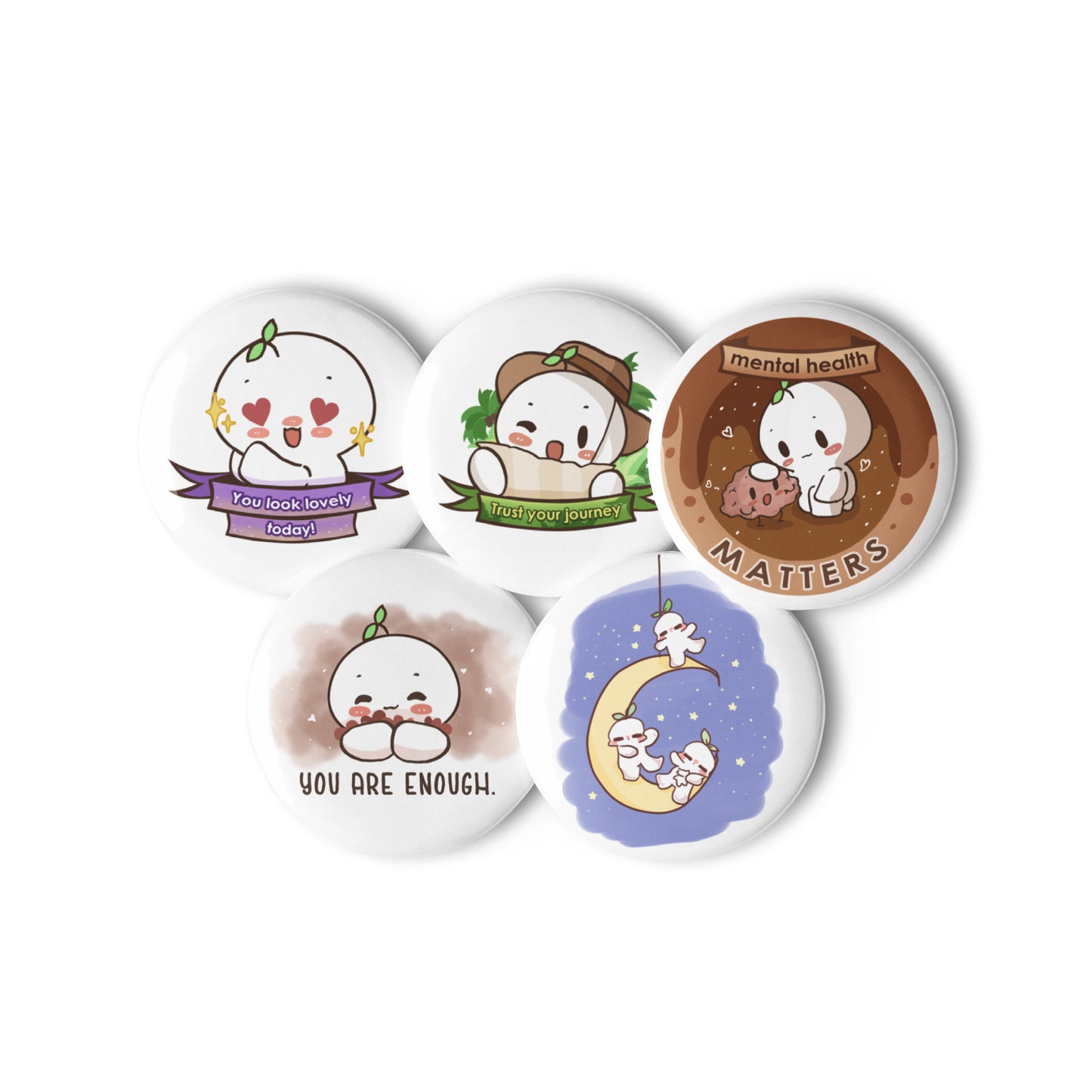 Psi Set of pin buttons