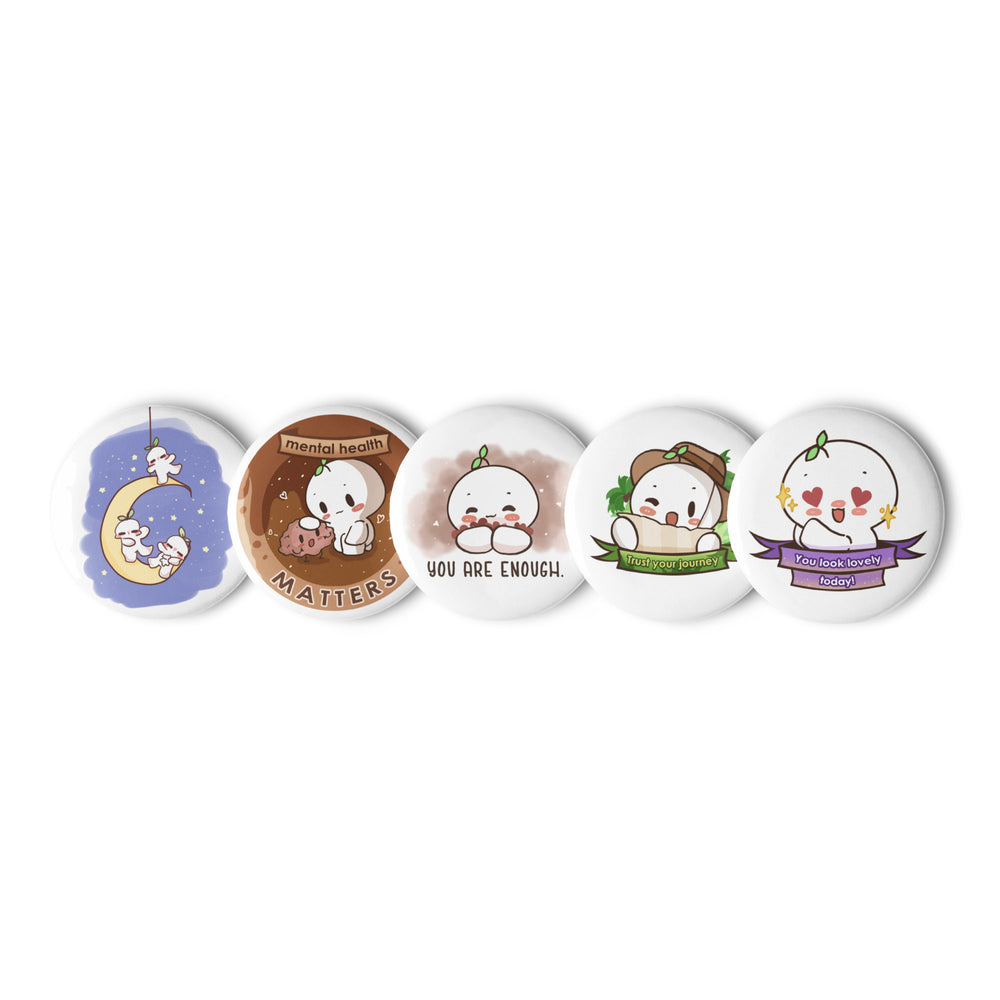 Psi Set of pin buttons