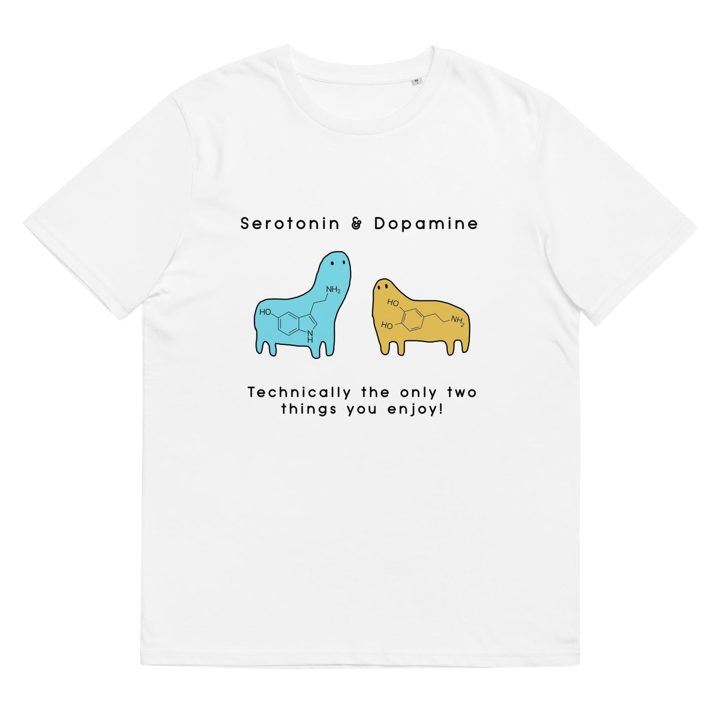 Serotonin and Dopamine Unisex organic cotton t-shirt