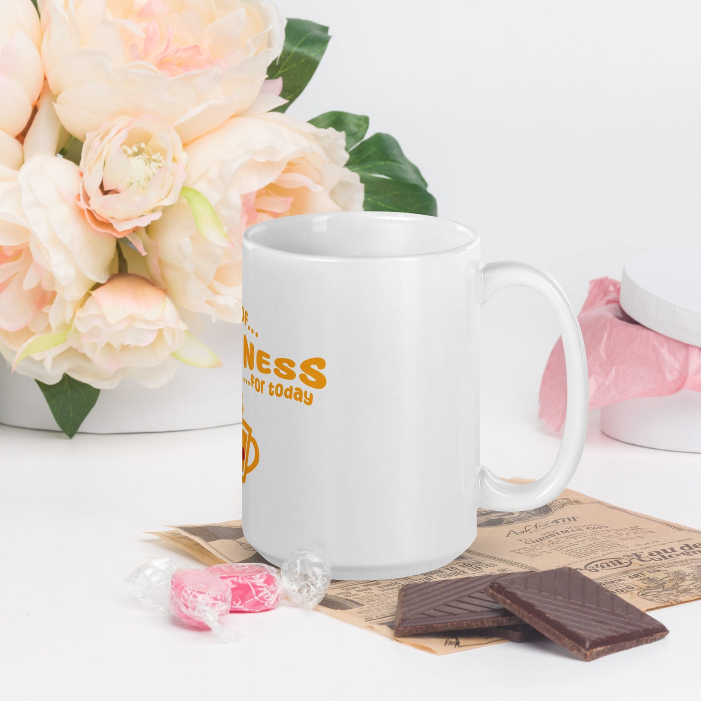 Daily Happiness | White glossy mug