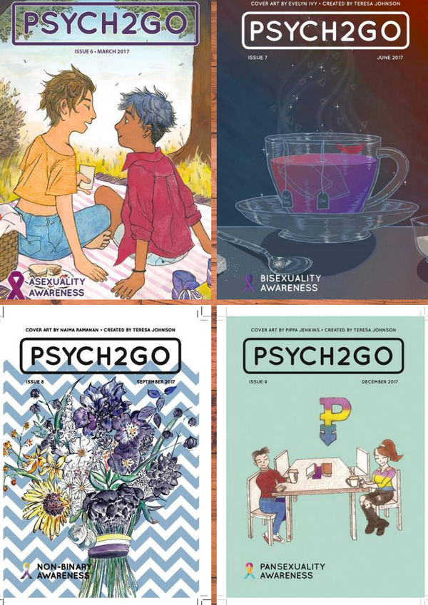 PSYCH2GO Magazine #6-9 - Asexuality, Bisexuality, Non-binary Genders & Pansexuality(Digital)
