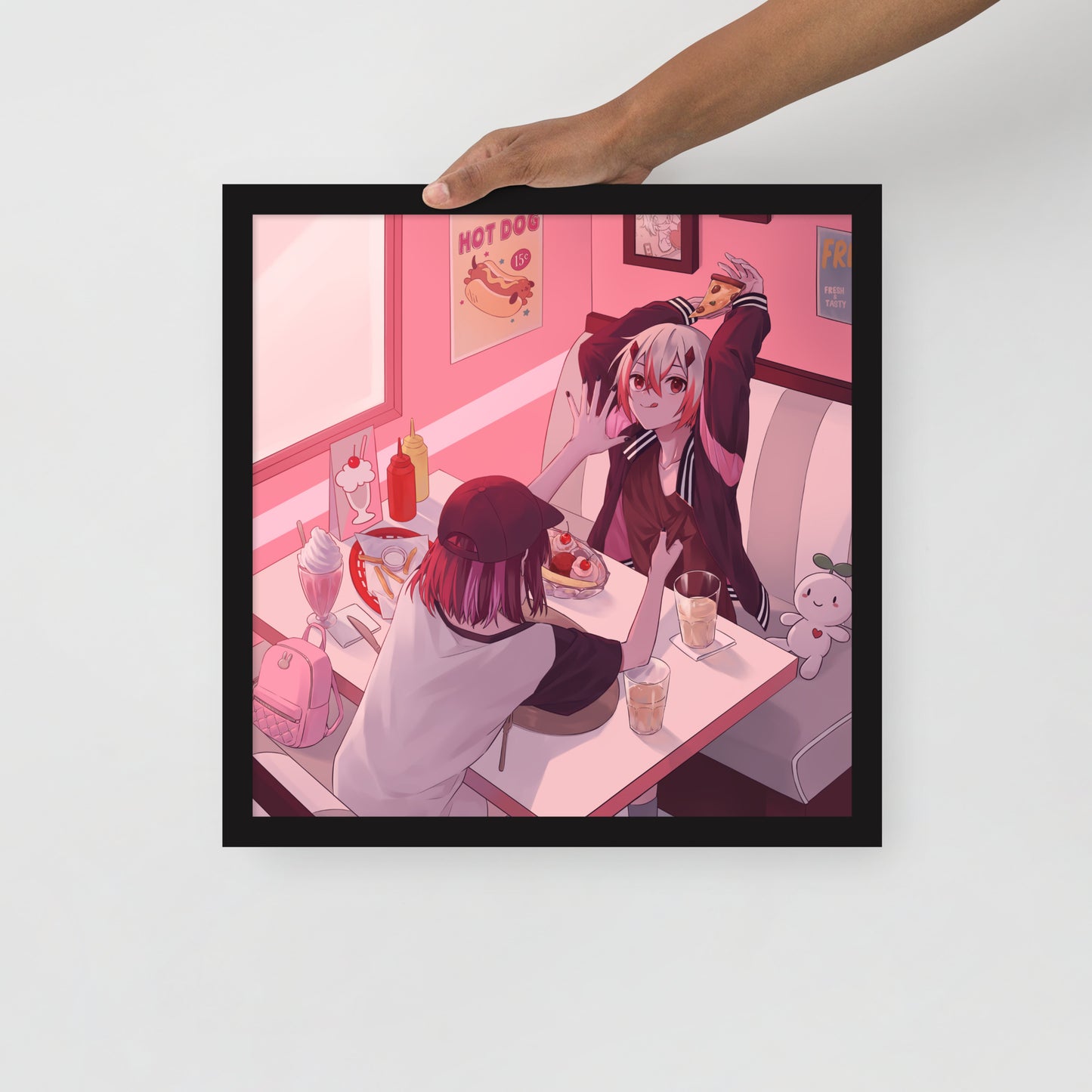 Two Friends at a diner