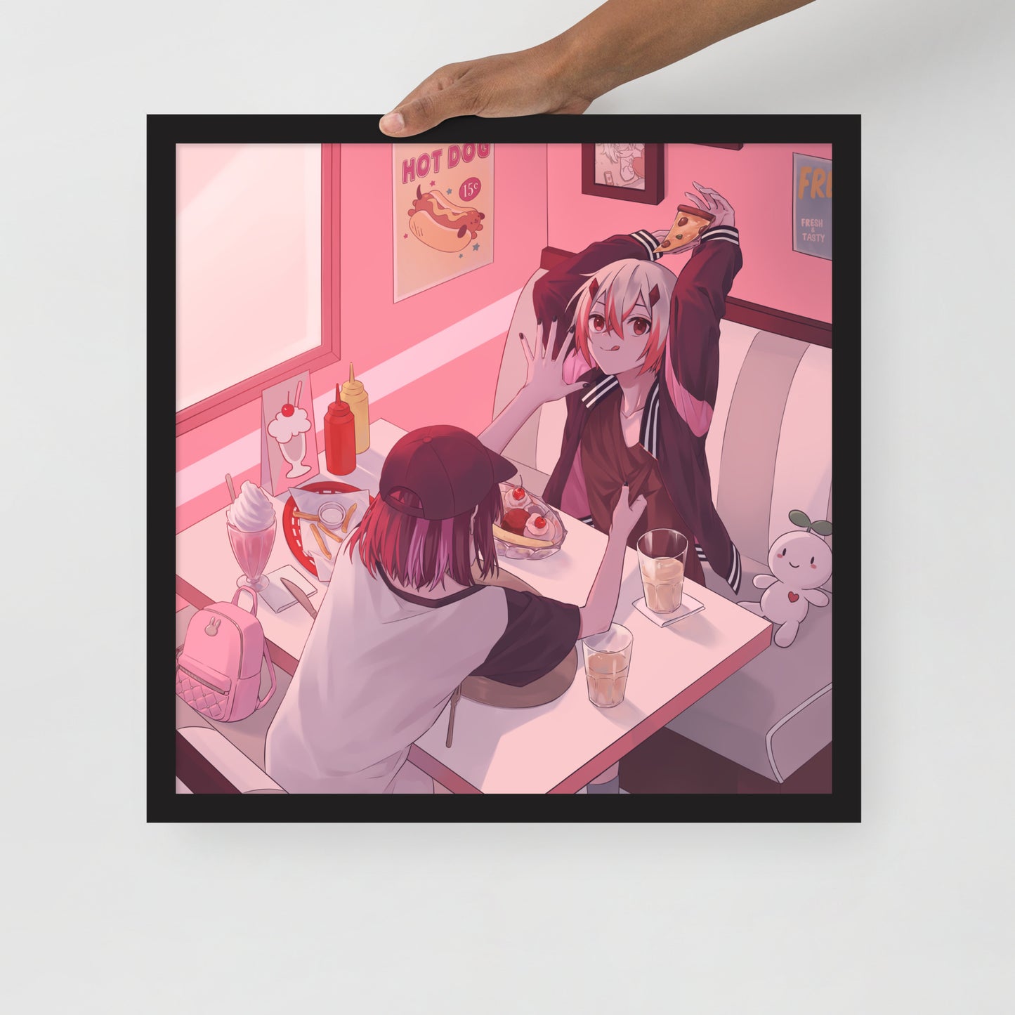 Two Friends at a diner