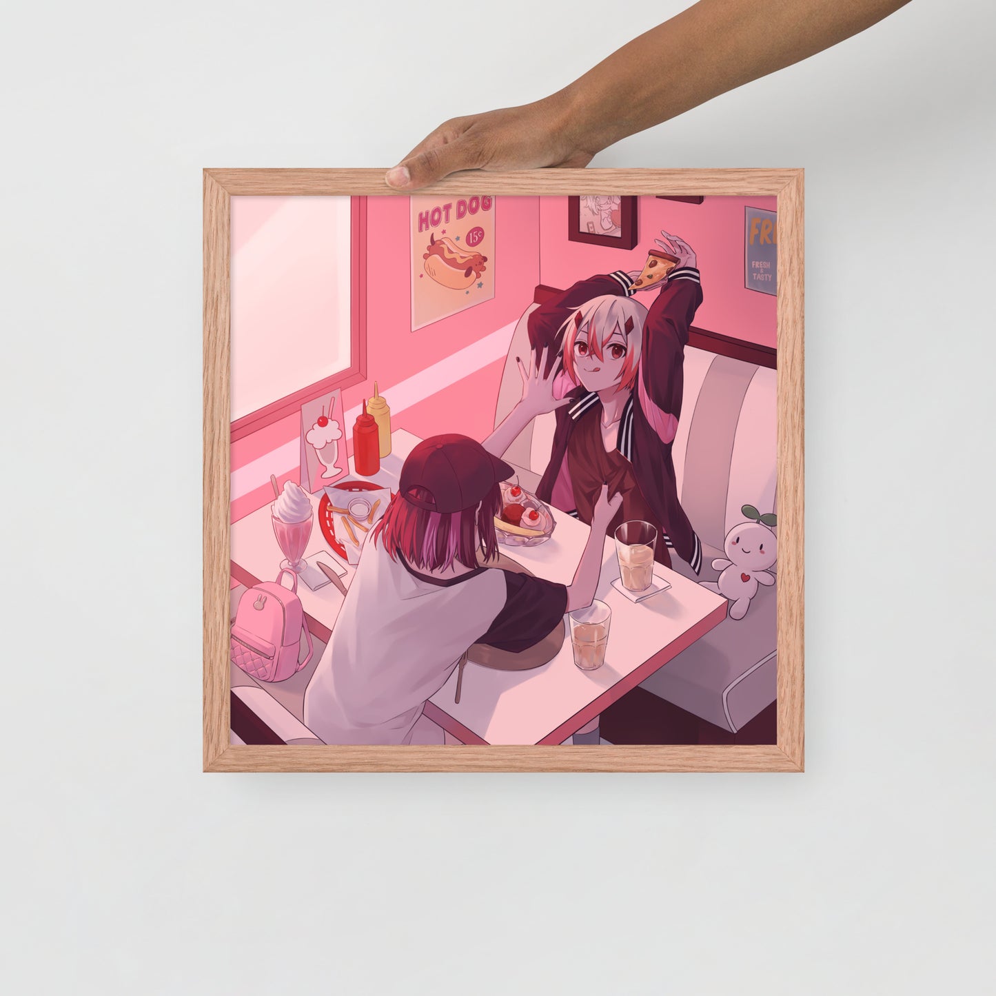 Two Friends at a diner