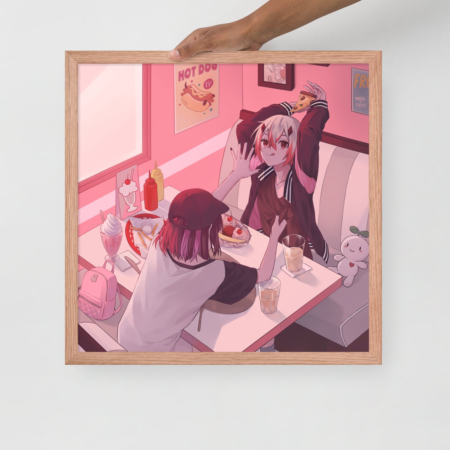 Two Friends at a diner