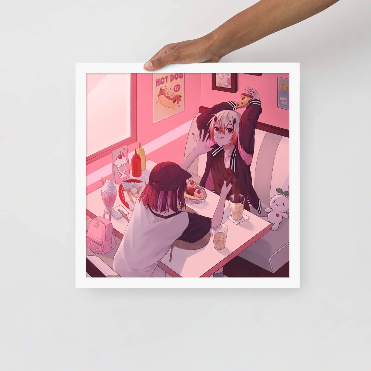 Two Friends at a diner