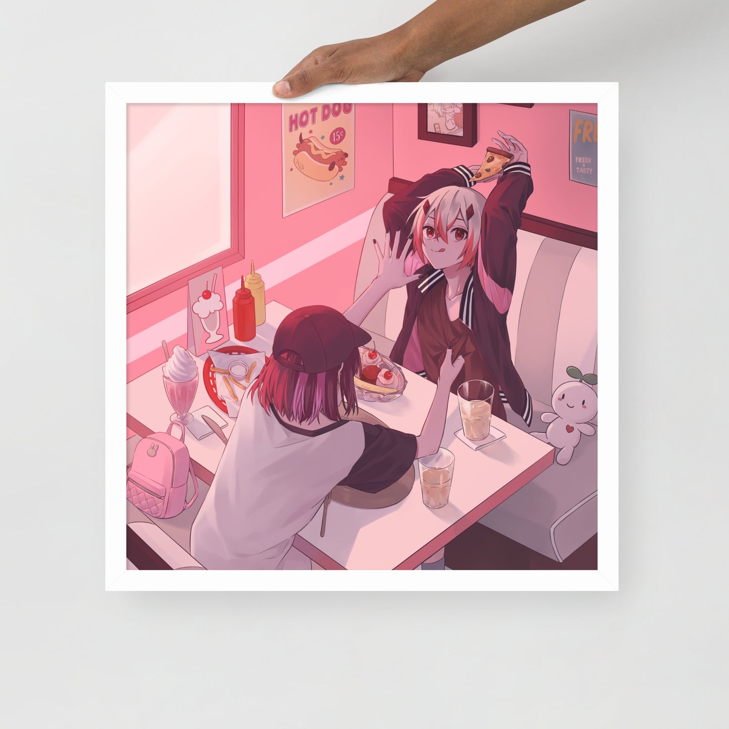 Two Friends at a diner