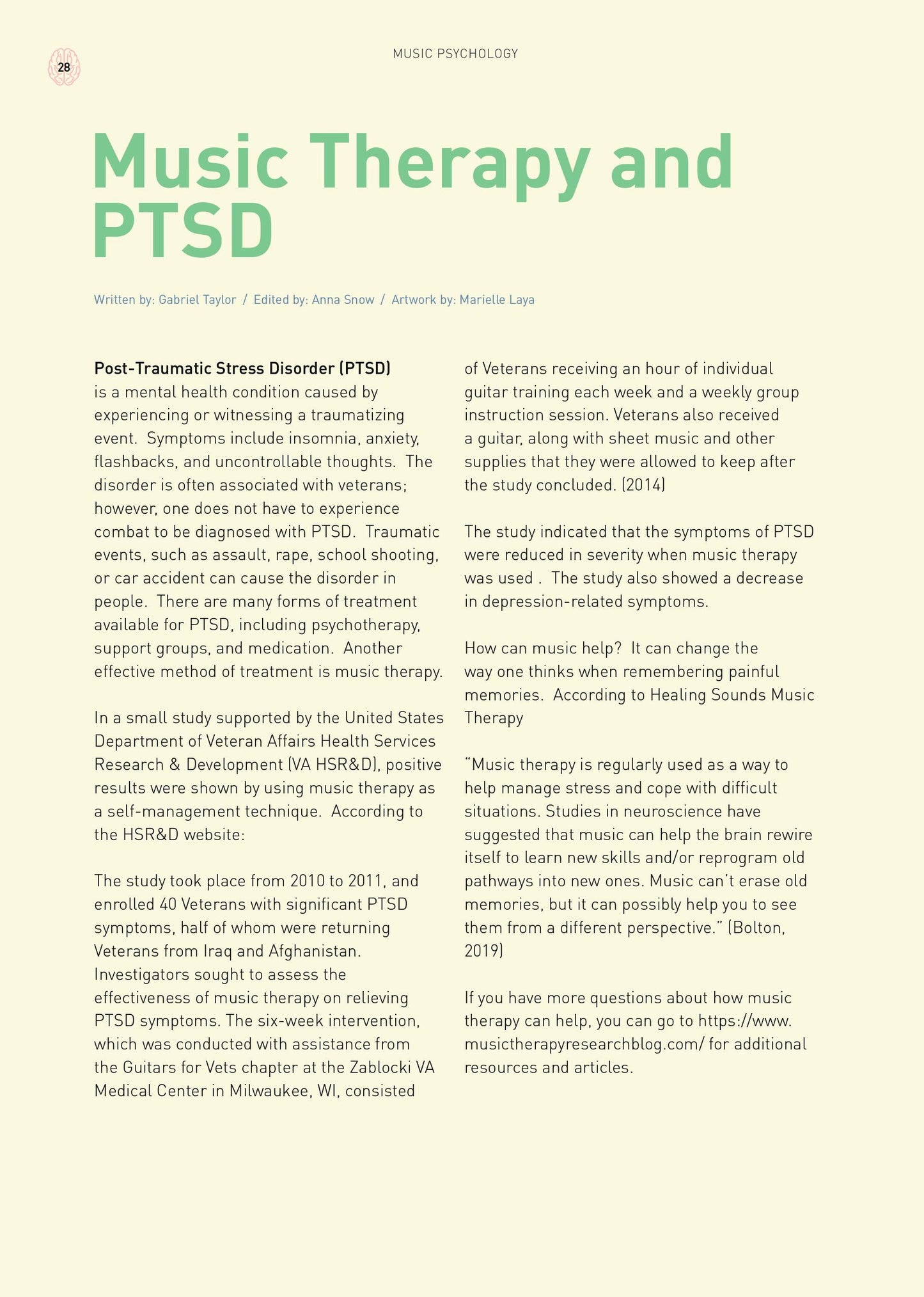 Psych2Go Magazine #19 - Post-Traumatic Stress disorder (Physical)