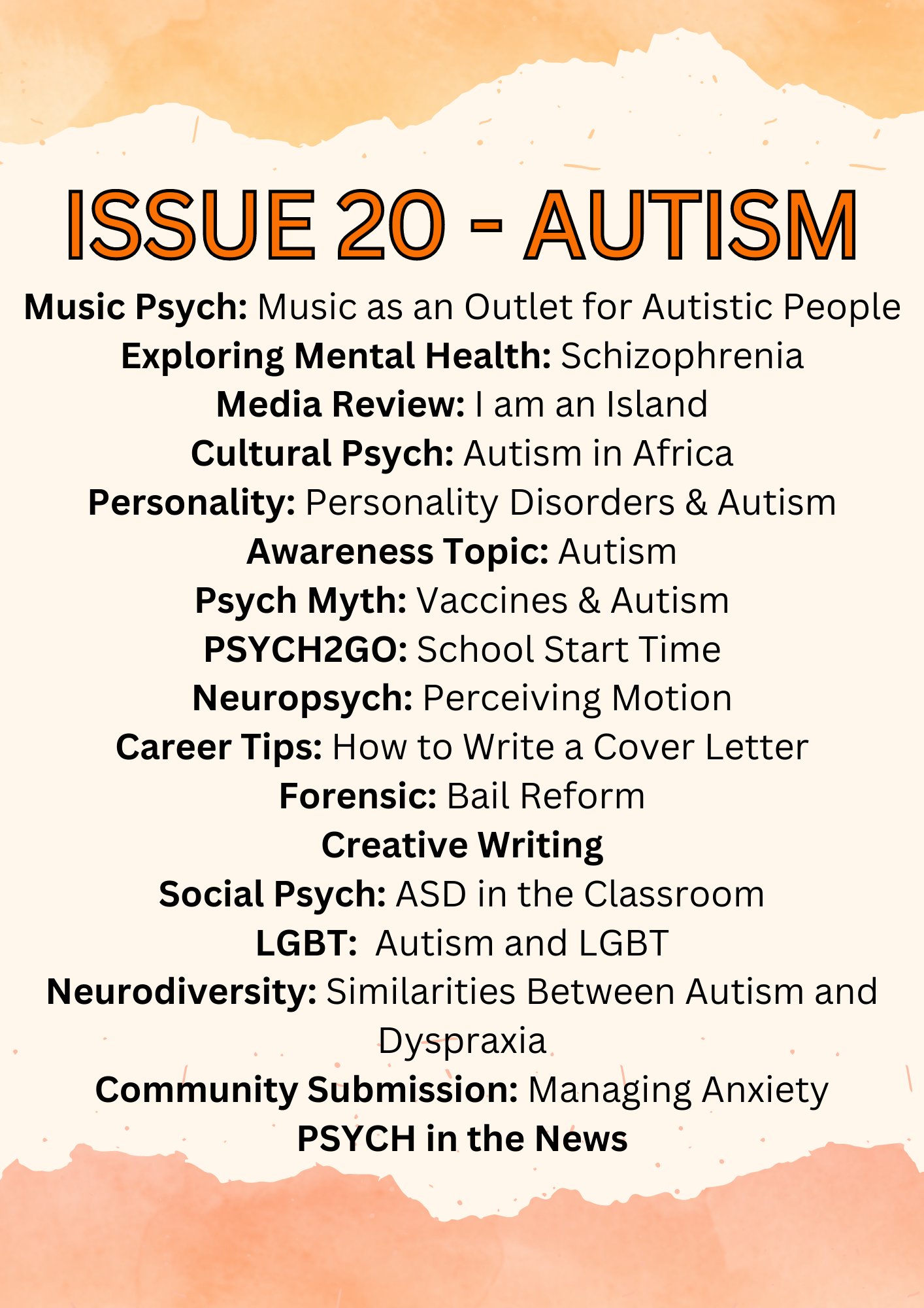 Psych2Go Magazine #20 - Autism Spectrum disorder (Physical)