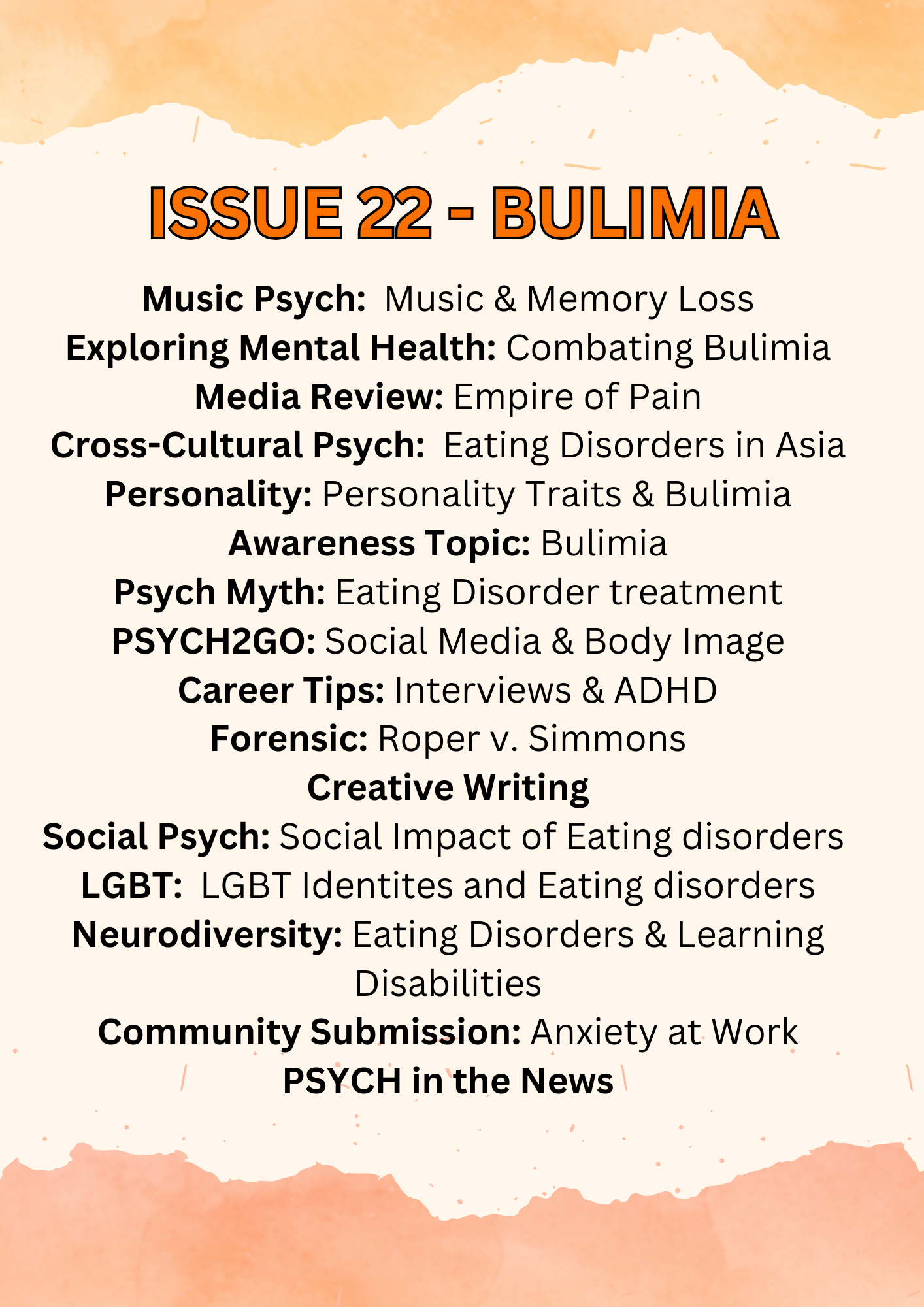 Psych2Go Magazine #22 - Bulimia disorder (Physical)