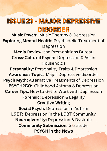Psych2Go Magazine #23 - Major Depressive disorder (Digital)