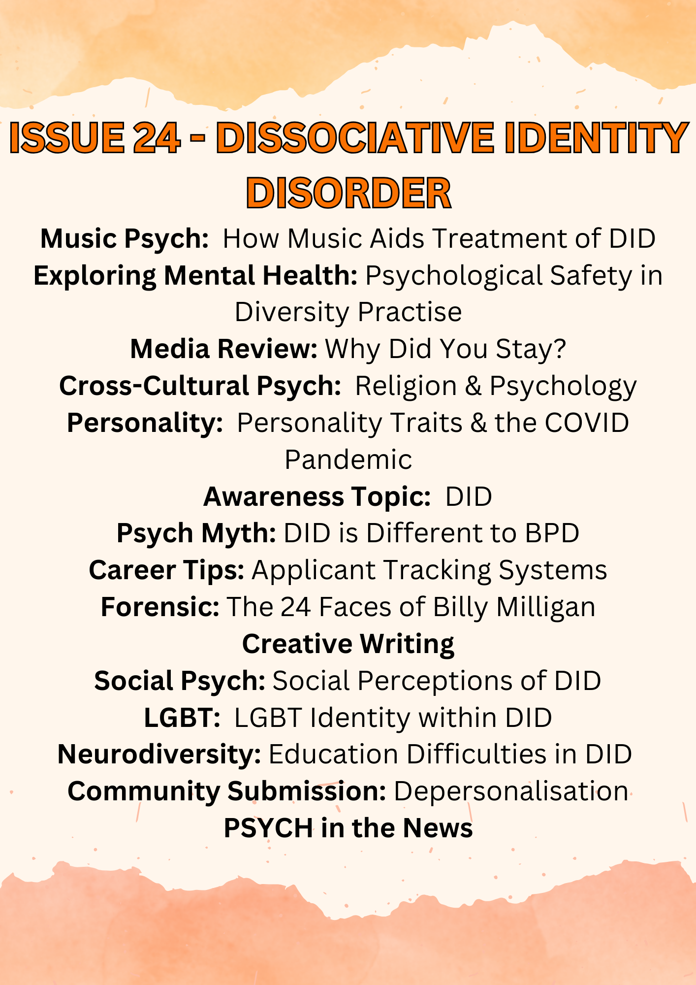 Psych2Go Magazine #24 - Dissociative Identity disorder (Physical)