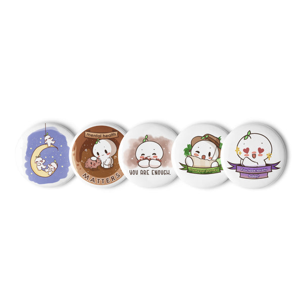 Psi Set of pin buttons