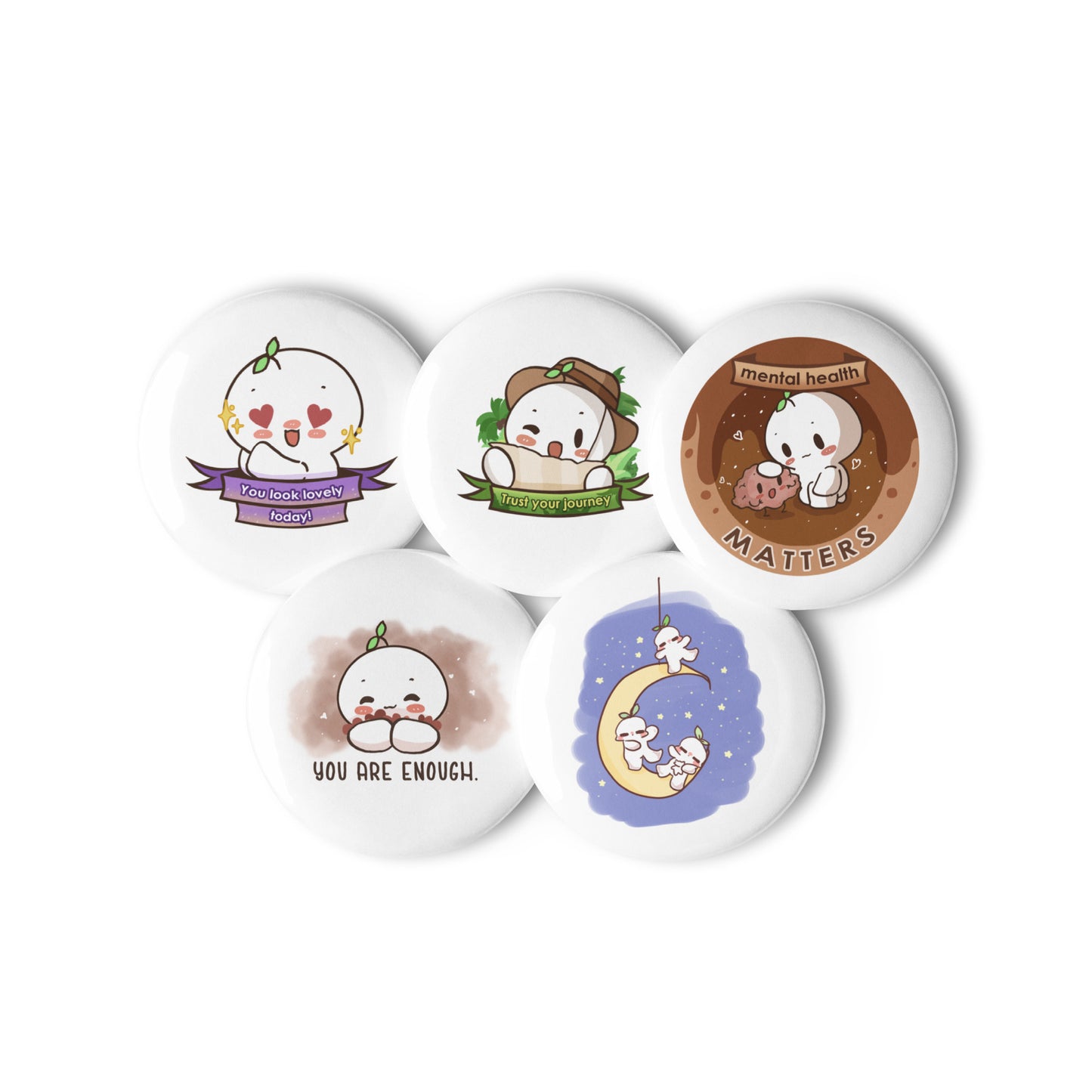 Psi Set of pin buttons
