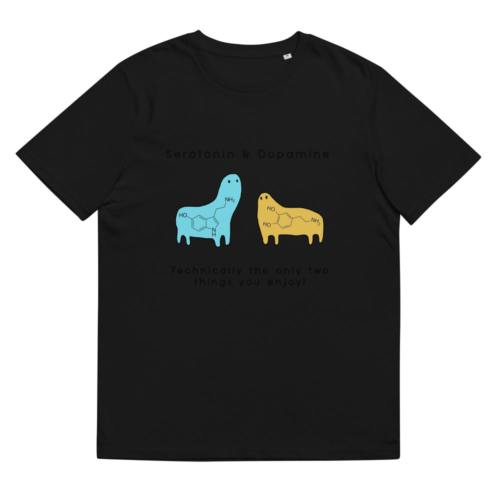 Serotonin and Dopamine Unisex organic cotton t-shirt