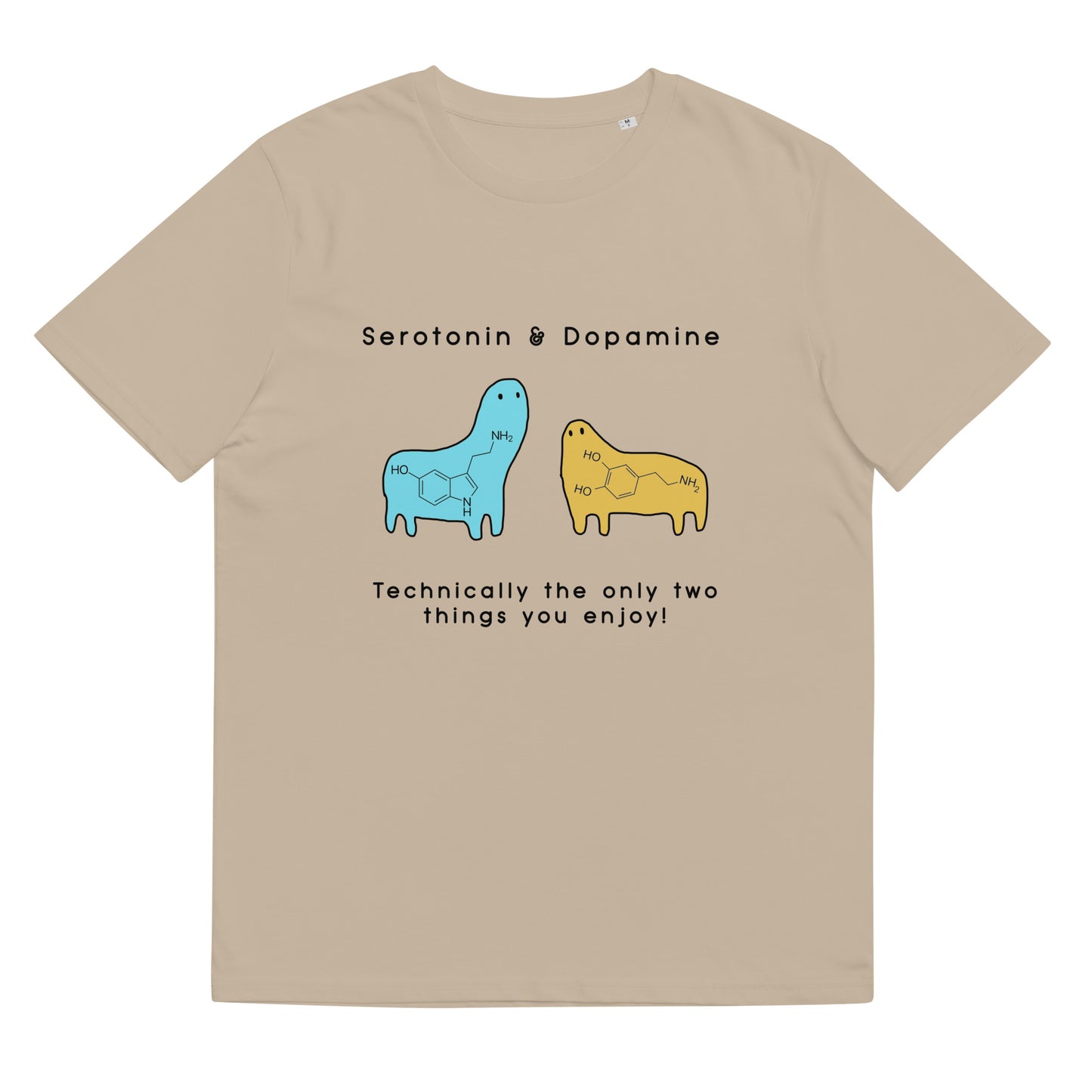 Serotonin and Dopamine Unisex organic cotton t-shirt