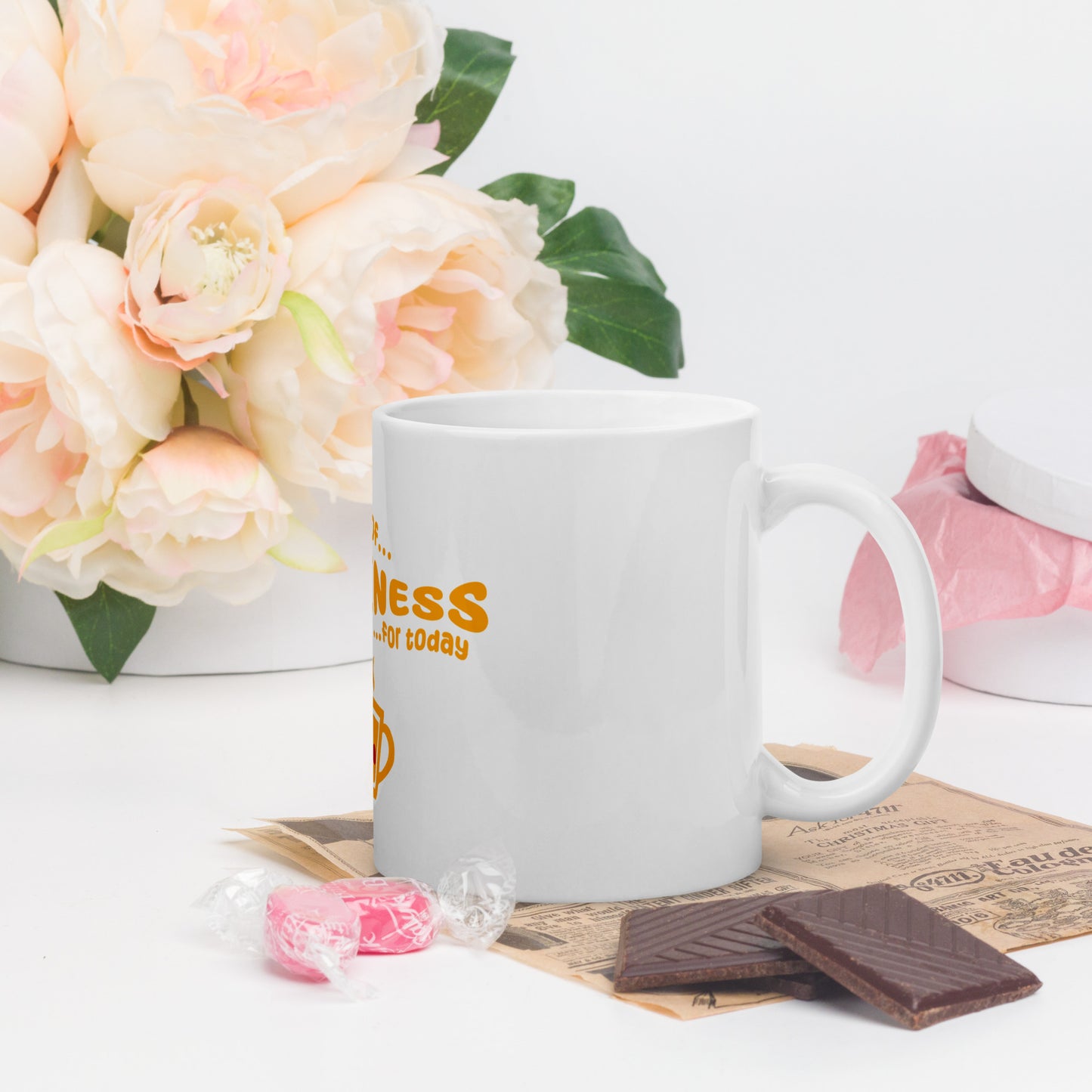 Daily Happiness | White glossy mug