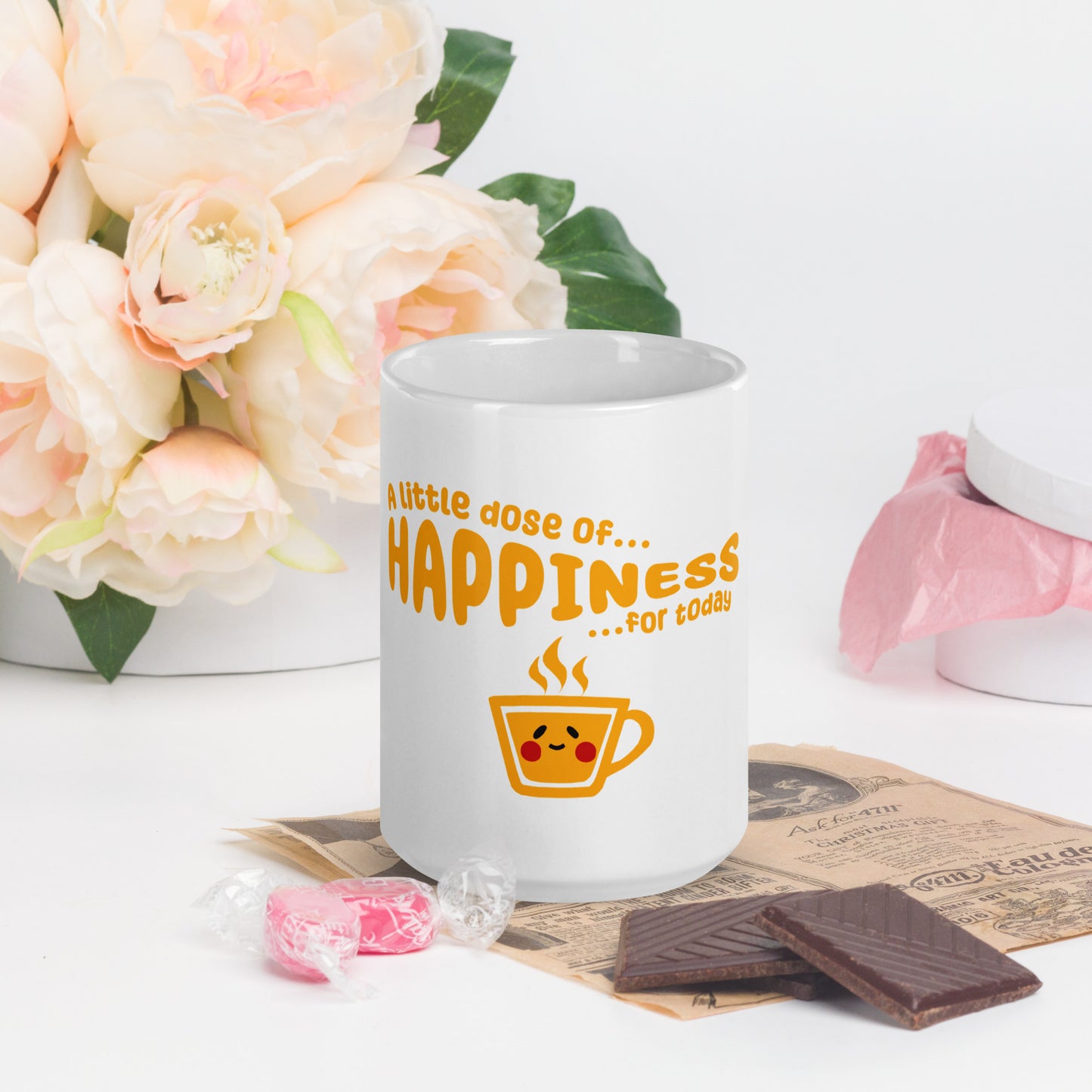 Daily Happiness | White glossy mug