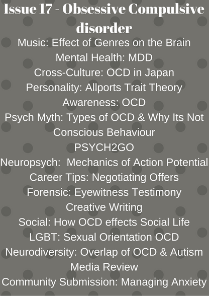 Psych2Go Magazine #17 - Obsessive Compulsive disorder (Digital)