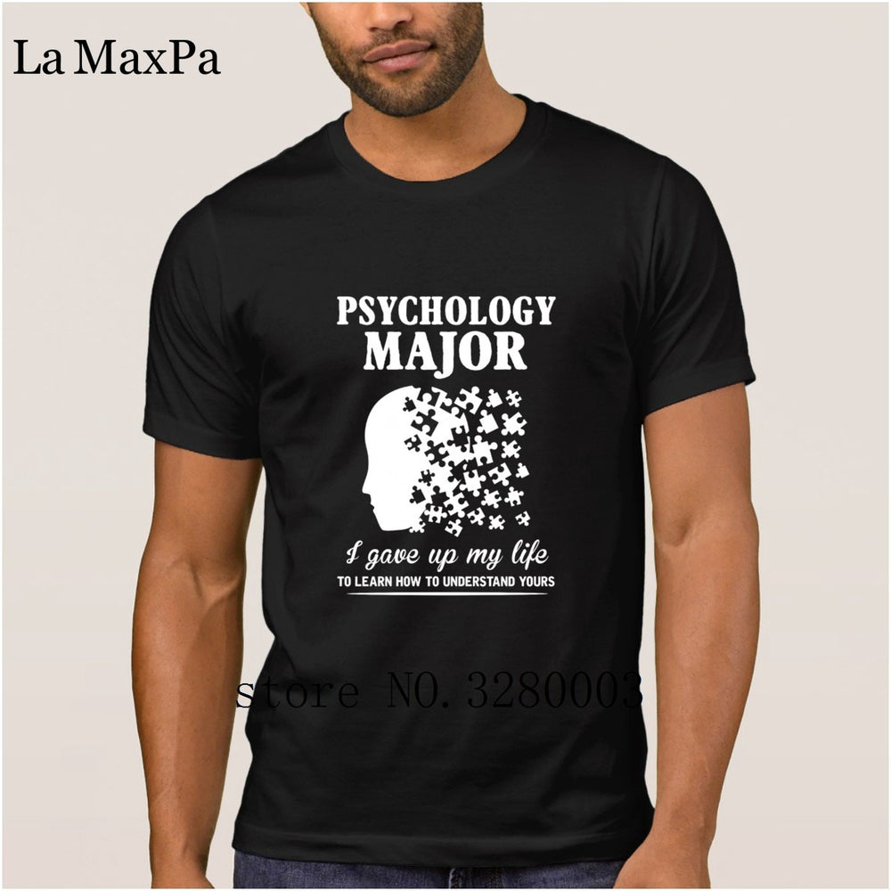 Super t shirt men psychology major learn how to understand lives t-shirt for men Spring Kawaii tshirt for men Basic Solid